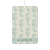 Tropische Seepferde, Seepferd Muster, Ihr Name Autolufterfrischer (Vorderseite)