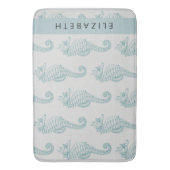 Tropische Seepferde, Seepferd Muster, Ihr Name Badematte (Vorderseite Vertikal)