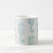 Tropische Seepferde, Seepferd Muster, Ihr Name Kaffeetasse (Mittel)