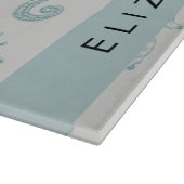 Tropische Seepferde, Seepferd Muster, Ihr Name Schneidebrett (Ecke)