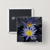 Tropische Seerosen Florale Botanische Gestaltung Button (Vorne & Hinten)