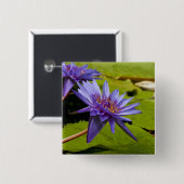 Tropische Seerosen Florale Botanische Gestaltung Button (Vorne & Hinten)