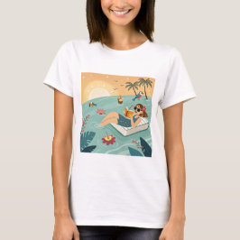 Tropische Seitenwender-Stimmung T-Shirt