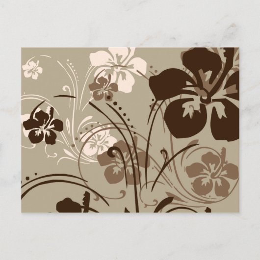 Tropische Serenade (braun) Postkarte (Vorderseite)