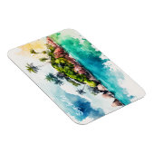 Tropische Seychellen-Inseln Malerei Magnet (Rechte Seite)