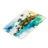 Tropische Seychellen-Inseln Malerei Magnet (Linke Seite)