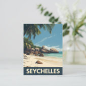 tropische Seychellen Postkarte (Stehend Vorderseite)