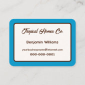 Tropische Sicht vor der Tür Visitenkarte (Rückseite)