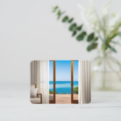 Tropische Sicht vor der Tür Visitenkarte (Stehend Vorderseite)