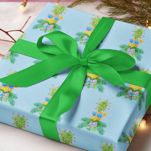 Tropische singende Ananas-Dame Weihnachten Ferien Geschenkpapier