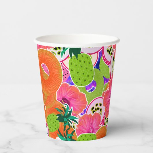 Tropische Smoothie Pappbecher (Rückseite)