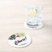 Tropische Sommer-Hochzeitsfeier Runder Pappuntersetzer (Vor Ort)