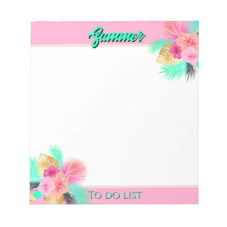 Tropische Sommer-Taskliste Notizblock