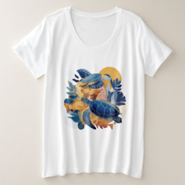 Tropische Sommer-Tiere Geschenk Große Größe T-Shirt