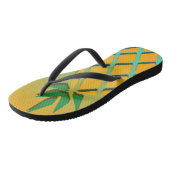 Tropische Sommerananas-Flip Flops Badesandalen (Schrägansicht)