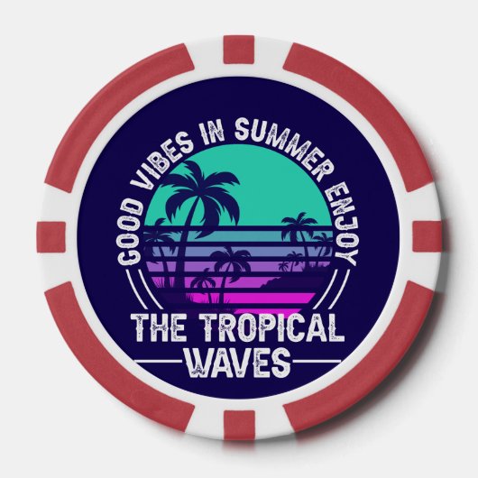 Tropische Sommerbeuteln-82646 Pokerchips (Vorderseite)