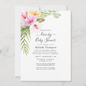 Tropische Sommerblumenfahrt mit Dusche Einladung (Vorderseite)