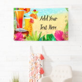 Tropische Sommercocktails & The Beach Summer Party Banner (Insitu)