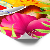 Tropische Sommercocktails & The Beach Summer Party Poster (Ecke)