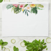 Tropische Sommerferien mit Blumen Geschirrtuch (Gefaltet)