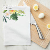 Tropische Sommerferien mit Blumen Geschirrtuch (Viertel Falte)