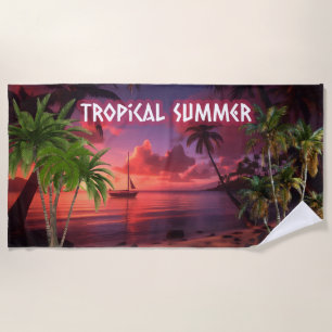 Tropische Sommerferienzeit Strandtuch
