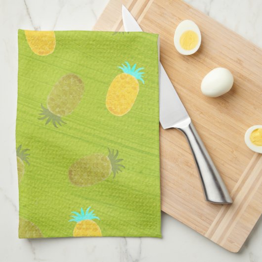Tropische Sommerfrüchte Kiwi Grün Geschirrtuch (Viertel Falte)