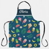 Tropische Sommerfrüchte und Eiscreme Personalisier Schürze (Vorderseite)