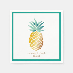 Tropische Sommerhochzeit bei Ananas Serviette