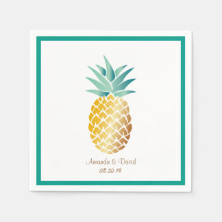 Tropische Sommerhochzeit bei Ananas Serviette