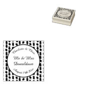 Tropische Sommerhochzeitpinienbäume und Palmen-Blä Gummistempel (Stempel)