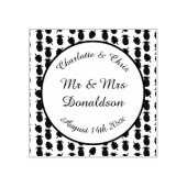 Tropische Sommerhochzeitpinienbäume und Palmen-Blä Gummistempel (Prägung)