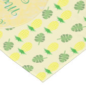 Tropische Sommerhochzeitpinienbäume und Palmen-Blä Kurzer Tischläufer (Ecke)