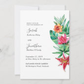 Tropische Sommerhochzeitseinladung Einladung (Vorderseite)