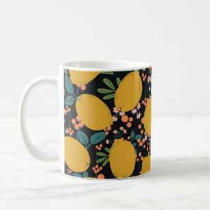 Tropische Sommerküste nahtlos. Citrus Kaffeetasse