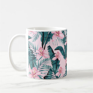 Tropische Sommermalerei nahtlos mit Palmen Kaffeetasse