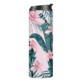 Tropische Sommermalerei nahtlos mit Palmen Thermosbecher (Nach links gedreht)