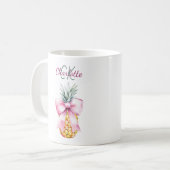 Tropische Sommermonogramm Kaffeetasse (Vorderseite Links)