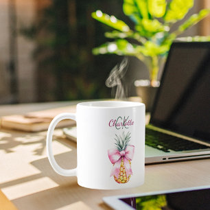 Tropische Sommermonogramm Kaffeetasse