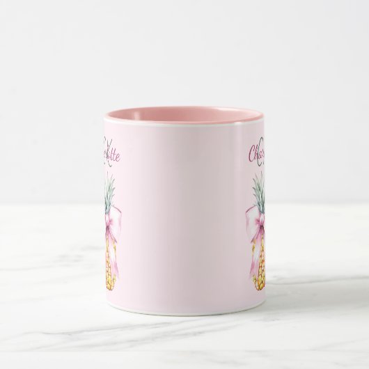 Tropische Sommermonogramm Tasse (Zentrum)