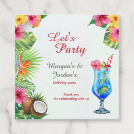 Tropische Sommerpaare Freunde Gemeinsamer Geburtst Geschenkanhänger