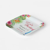 Tropische Sommerpaare Freunde Gemeinsamer Geburtst Pappteller (Gewinkelt)