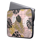 Tropische Sommerpalme Blätter Laptopschutzhülle (Vorderseite Links)
