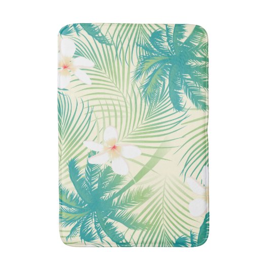 Tropische Sommerpalmen Badematte (Vorderseite Vertikal)
