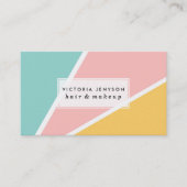 Tropische Sommerpastellfarben pink türkisfarben ge Visitenkarte (Vorderseite)