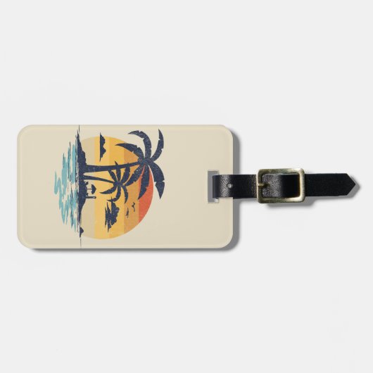 Tropische Sommerszene Gepäckanhänger (Vorderseite horizontal)