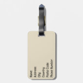 Tropische Sommerszene Gepäckanhänger (Rückseite vertikal)