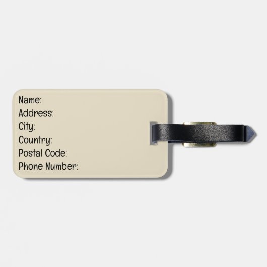 Tropische Sommerszene Gepäckanhänger (Rückseite horizontal)