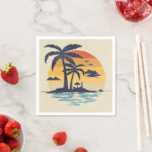 Tropische Sommerszene Serviette (Beispiel)