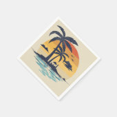 Tropische Sommerszene Serviette (Ecke)
